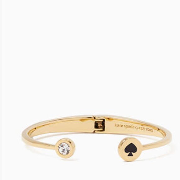 NEW Kate Spade Spot the Spade hinged bangle bracelet - Picture 1 of 3